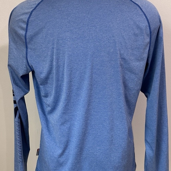 Simms Shirt Mens M Long Sleeve SolarFlex UPF Performance Fishing Blue - Picture 2 of 3